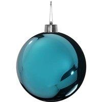 KDMD Turquoise Shiny Shatterproof Bauble 15cm Assorted Designs