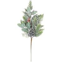 KDMD Foliage Pick with Pine Cone & Red Berries H50cm