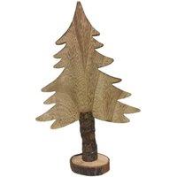 KDMD Wooden Blank Christmas Tree 37.5cm ideal for personalising in Brown