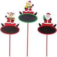 KDMD Set of Christmas Character Chalkboard Picks 35cm
