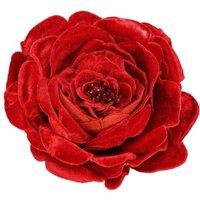 KDMD Red Vintage Velvet Rose with Clip Dia15cm
