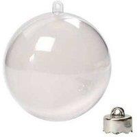 KDMD Acrylic Plastic Refillable Bauble 6cm x for crafts 8 Pack in White