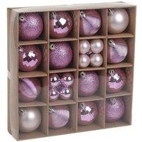 KDMD Pink Baubles Assorted Pack 5cm 2.5cm 30 Pack