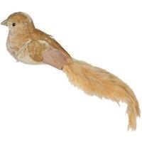 KDMD Gold Velvet Bird 30cm Christmas Ornament