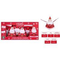 KDMD 6 Santa Novelty Crackers Red Christmas Ornament