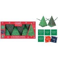 KDMD 6 Tree Novelty Crackers Green Christmas Ornament