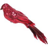KDMD Red Sequin Peacock 30cm Christmas Ornament