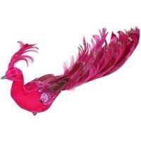 KDMD Hot Pink Velvet Peacock 26cm