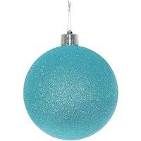 KDMD Turquoise Glitter Shatterproof Bauble 20cm