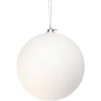 KDMD White Glitter Shatterproof Bauble x1 20cm