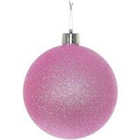 KDMD Pink Glitter Shatterproof Bauble 20cm Assorted Designs