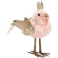 KDMD Pink Velvet Bird 26cm Christmas Ornament