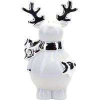 KDMD White & Silver Reindeer Decoration