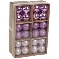 KDMD Pink Baubles Assorted Pack 4cm 48 Pack