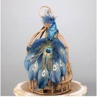 KDMD Blue Peacock with clip Christmas Ornament