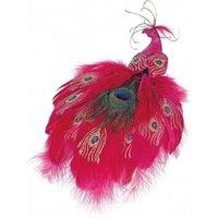 KDMD Hot Pink Peacock 30cm Christmas Ornament