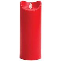 KDMD Red Flickering LED Resin Pillar Candle 23cm