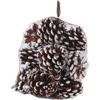KDMD White Tipped Pinea Cones 12 Pack