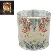 KDMD Holly & Berry LED Candle Multicolor