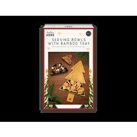 KDMD Christmas Tree Bowls with Serving Tray in Brown