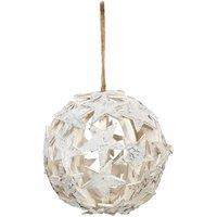 KDMD Winter Wonderland White Washed Star Bauble Dia20cm