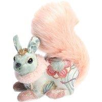KDMD Sage Green & Pink Embroidered Squirrel 16cm 35cm