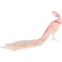 KDMD Pale Pink Velvet Peacock 35cm