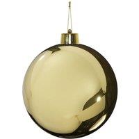 KDMD Gold Shiny Shatterproof Bauble x1 25cm in Light Sand