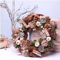 KDMD Golden Fruits Wreath 36cm Christmas Ornament in Gold