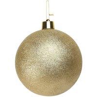 KDMD Gold Glitter Shatterproof Bauble x1 25cm