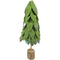 KDMD Felt Christmas Tree with Wooden Base 31cm in Green