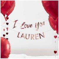 KDMD Customisable I Love You Bunting in Red