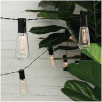 KDMD String of 10 Solar Bulb Lights with 2 Functions 3.8m in Clear