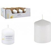 KDMD Unscented Pillar Candle 7.5cm 6 Pack in White