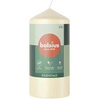 KDMD Bolsius Soft Pearl Essential Pillar Candle 120mm x 58mm 3 Pack in Light Sand