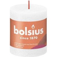KDMD Cloudy White Bolsius Rustic Shine Pillar Candle 80 x 68mm 2 Pack