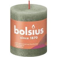 KDMD Fresh Olive Bolsius Rustic Shine Pillar Candle 80mm x 68mm 2 Pack