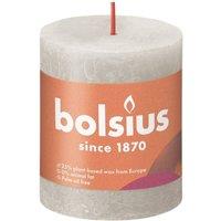 KDMD Sandy Grey Bolsius Rustic Shine Pillar Candle 80mm x 68mm 2 Pack