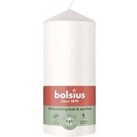 KDMD Cloudy White Bolsius Pillar Candle 130 x 68mm 2 Pack