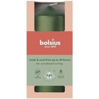 KDMD Metallic Green Bolsius Pillar Candle 120 x 58mm 2 Pack