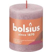 KDMD Ash Rose Bolsius Rustic Shine Pillar Candle 80mm x 68 mm 2 Pack in Dusty Pink