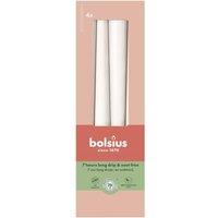 KDMD Bolsius Cloudy White Essentials Tapered Candles 245 x 24mm 2 Pack