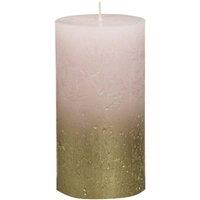 KDMD Bolsius Rustic Faded Gold Pink Metallic Candle 130mm x 68mm 2 Pack