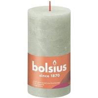 KDMD Foggy Green Bolsius Rustic Shine Pillar Candle 130 x 68mm