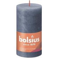 KDMD Bolsius Rustic Twilight Blue Shine Pillar Candle 130mm x 68mm in Dark Blue