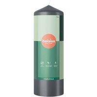 KDMD Bolsius Stormy Grey Essential Pillar Candle 200mm x 58mm