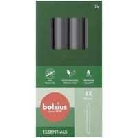 KDMD Bolsius Stormy Grey Box of 8 Dinner Candles 170mm x 20mm