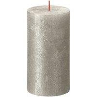 KDMD Champagne Bolsius Rustic Shimmer Metallic Candle 130 x 68mm in Grey