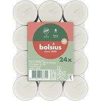 KDMD Bolsius Clear Cup Tealights - White 24 Pack