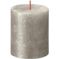 KDMD Champagne Bolsius Rustic Shimmer Metallic Candle 80 x 68mm in Grey